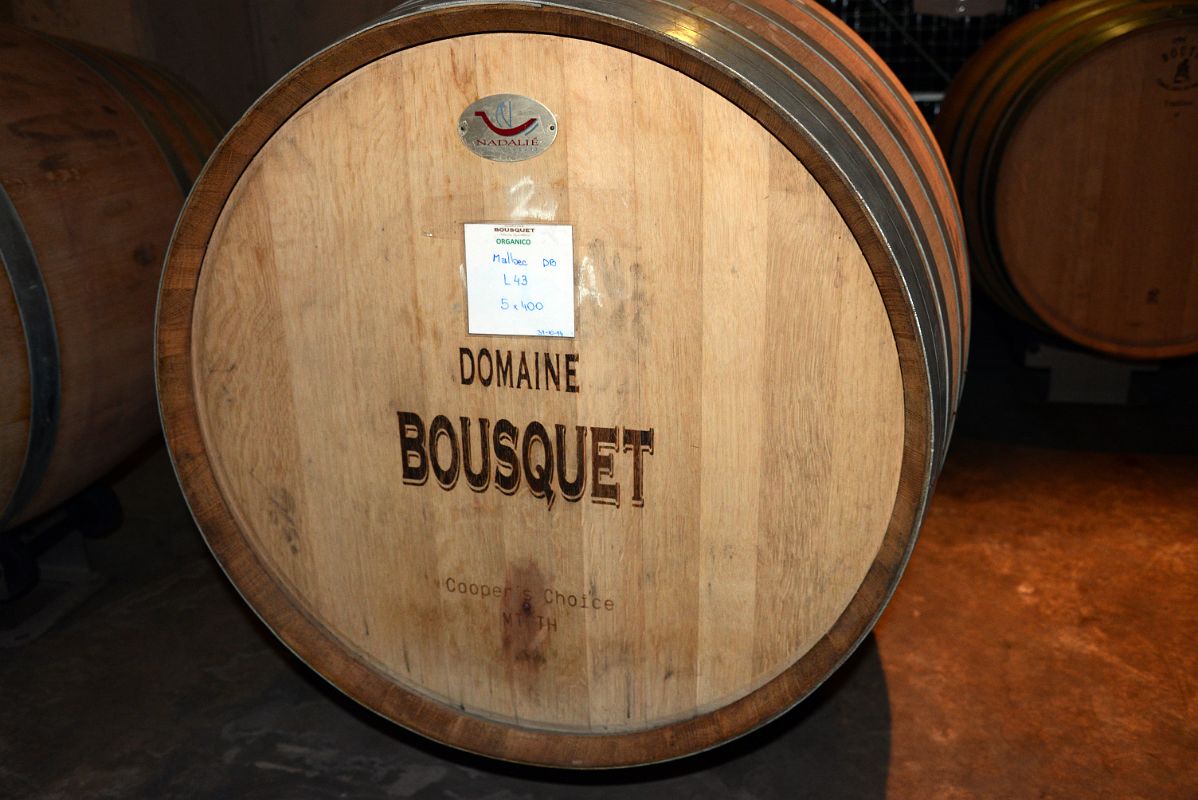03-10 Wooden Wine Barrel At Domaine Bousquet On Uco Valley Wine Tour Mendoza